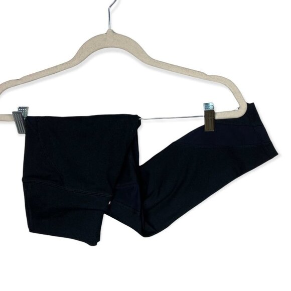 Aerie Mesh Cut Out Black Chill Play Move Leggings High Rise Size Small Short - Picture 5 of 12